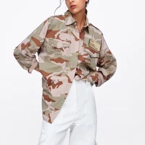 ZARA CAMOUFLAGE OVERSHIRT
